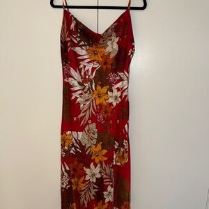 Hawaiian Style Silk floral dress